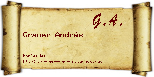 Graner András névjegykártya
